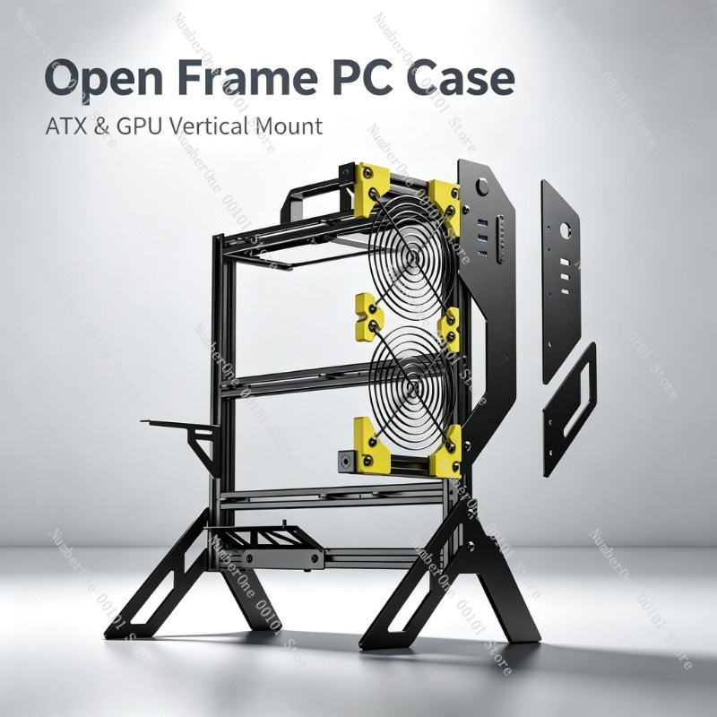 DIY 개방형 프레임 알루미늄 PC 케이스, 수랭 쿨링 - Aluminum Open Frame Test Bench Water Cooling 리뷰 및 가격