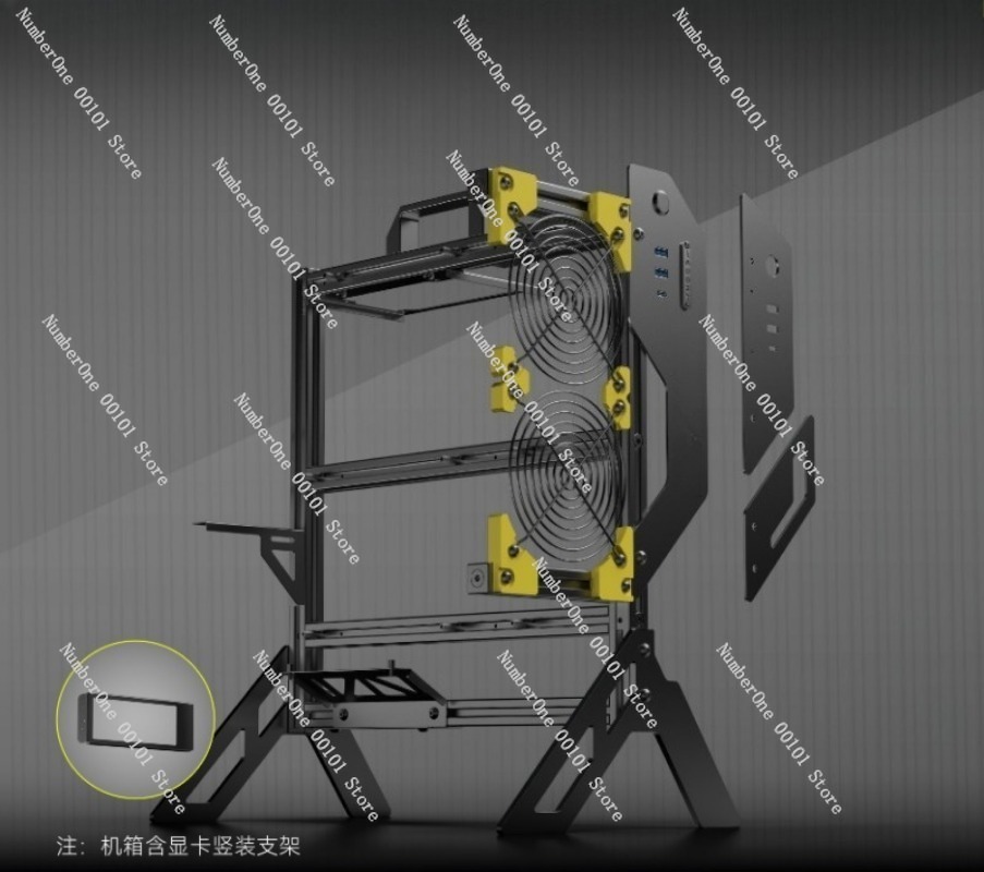DIY 개방형 프레임 알루미늄 PC 케이스, 수랭 쿨링 - Aluminum Open Frame Test Bench Water Cooling 리뷰 및 가격